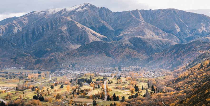 Colorful autumn in Arrowtown, New Zealand