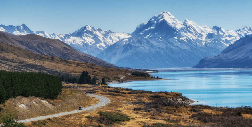 View of Lake Pukaki and Mount Cook, New Zealand